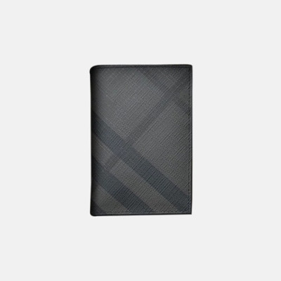 Burberry 2018 Check Leather Bifold Passport Armt - 버버리 체크 가죽 여권 지갑 BUR0239 14CM