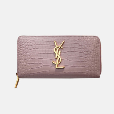 Saint Laurent 2018 Ladies Monogram Zip Round Long Purse 370776 - 18FW 생로랑 모노그램 지퍼라운드 장지갑 YSL0017 19CM