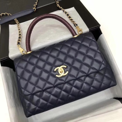 Chanel 2018 Chain Tote Shoulder Bag,28CM - 샤넬 2018 체인 토트 숄더백,CHAB0446,28CM,네이비