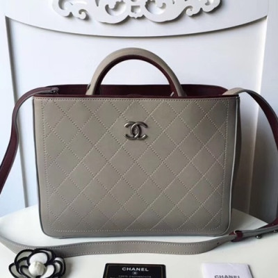 Chanel 2018 Tote Shoulder Bag, 28CM - 샤넬 2018 토트 숄더백 CHAB0468,28CM,그레이