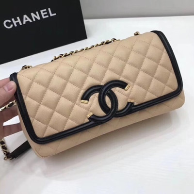 Chanel Women Leather Chain Shoulder Bag ,26.5CM - 샤넬 여성용 레더 체인 숄더백,CHAB0472,26.5CM,베이지