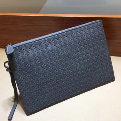 Bottega Veneta Leather Gray Clutch Bag,30cm - 보테가 베네타 레더 그레이 남여공용 클러치백 85343-2,BVB0002,30cm