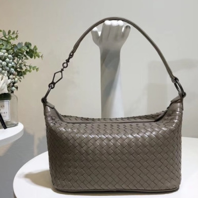 Bottega Veneta Leather Gray Tote Shoulder Bag,27cm - 보테가 베네타 레더 그레이 토트 숄더백 9843-3,BVB0042,27cm