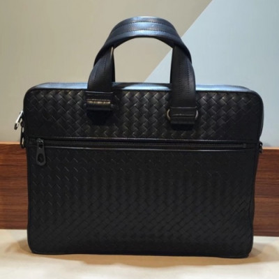 Bottega Veneta Leather Black Mens Business ,36cm - 보테가 베네타 레더 블랙 남성용 서류가방 BVB0080,36cm