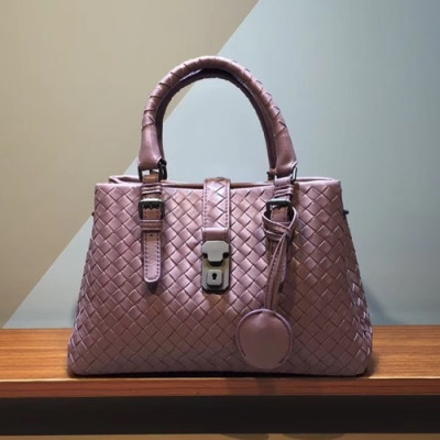 Bottega Veneta Leather Purple Roma Small Tote Shoulder Bag,26cm - 보테가 베네타 레더 퍼플 스몰 로마 토트 숄더백 7453-18,BVB0118,26cm