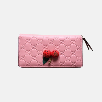 Gucci 2018 Ladies Cherry GG Zippy Long Purse 476049 - 구찌 체리 지피 장지갑 GG수프림 에보니 GUC0309 19CM