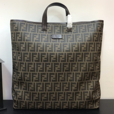 Fendi 2019 PVC Tote Shopper Bag 41CM - 펜디 2019 PVC 남여공용 토트 쇼퍼백 FENB0013,41CM,브라운