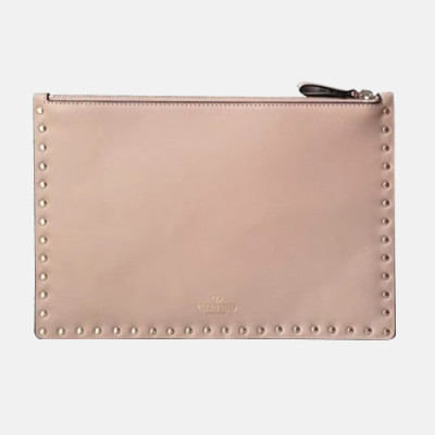 Valentino Rockstud Clutch Bag,30CM - 발렌티노 락스터드 여성용 클러치백 ,VTB0006,30CM,핑크