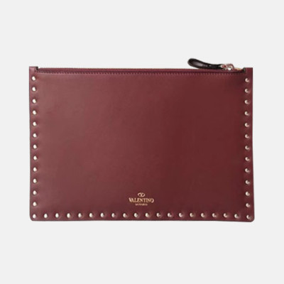 Valentino Rockstud Clutch Bag,30CM - 발렌티노 락스터드 여성용 클러치백 ,VTB0007,30CM,와인