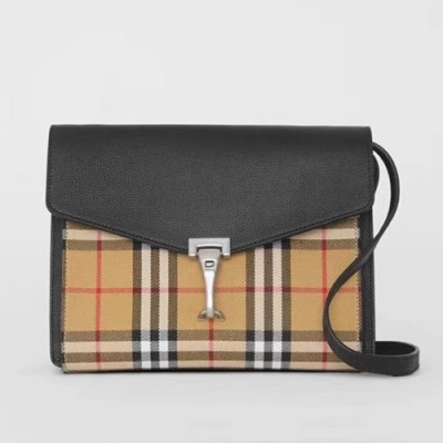 Burberry Mini Leather Vintage Check Cross Bag, 24cm - 버버리 미니 레더 빈티지 체크 크로스백,BURB0017,24cm,블랙