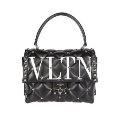 [매장판]Valentino VLTN Logo Candystud Small Tote Bag,23CM - 발렌티노 VLTN 로고 캔디 스터드 스몰 토트백,VTB0018,23CM,블랙