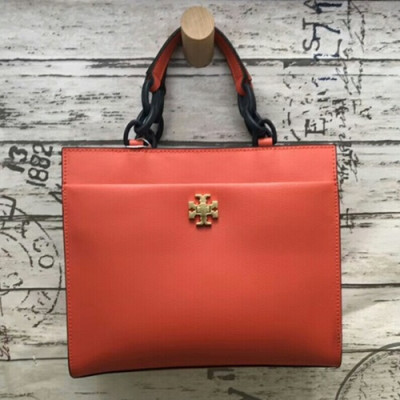 Tory Burch Kira Leather Red Tote Bag,25.5cm - 토리버치 키라 레더 레드 숄더백 TBB0062,25.5cm