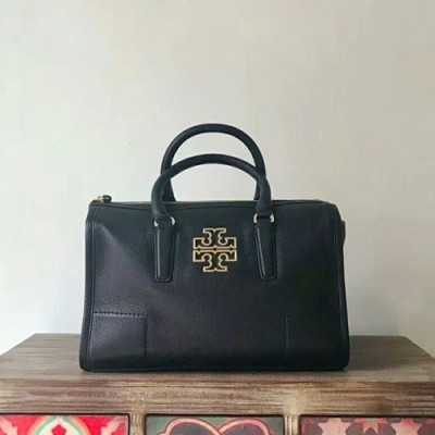 Tory Burch Leather Black Boston Tote Shoulder Bag,33cm - 토리버치 레더 블랙 보스턴 토트 숄더백 TBB0072,33cm