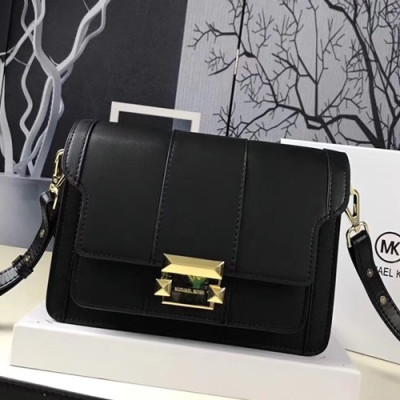 Michael Kors 2018 Leather Shoulder Bag, 22CM - 마이클 코어스 2018 레더 숄더백 ,MKB0052, 22CM,블랙