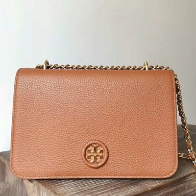 Tory Burch Leather Brown Chain Shoulder Bag,21cm - 토리버치 레더 브라운 체인 숄더백 TBB0125,21cm