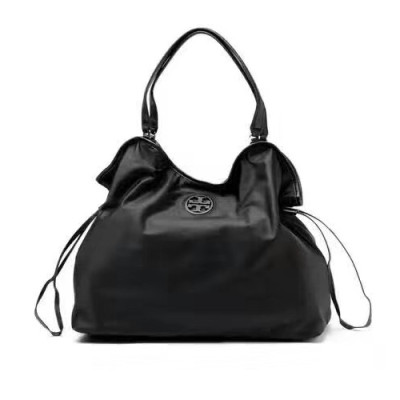 Tory Burch Scout Nylon Slouchy Satchel Tote Shopper Bag,42cm - 토리버치 스카우트 나일론 슬라우치 사첼 토트 쇼퍼백 TBB0128,42cm,블랙