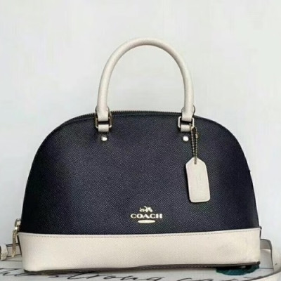 Coach Leather Tote Shoulder Bag,25cm - 코치 레더 토트 숄더백 COAB0025,25cm,네이비