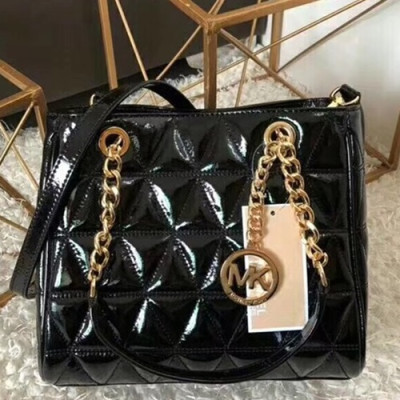 Michael Kors Leather Tote Shoulder Bag - 마이클 코어스 레더 토트 숄더백 ,MKB0069,블랙