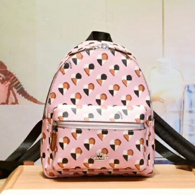 Coach Leather Back Pack,18cm - 코치 레더 여성용 백팩, 25915,COAB0028,18cm,핑크