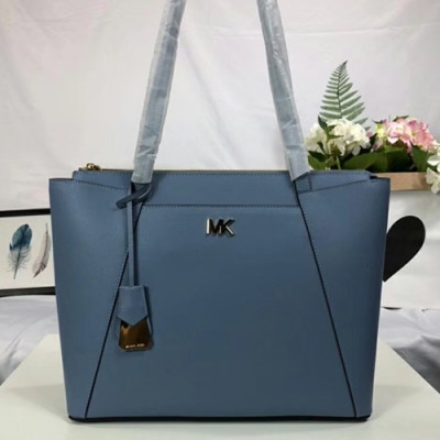 Michael Kors 2018 Leather Tote Shoulder Bag, 33CM - 마이클 코어스 2018 레더 토트 숄더백 ,MKB0087, 33CM,블루