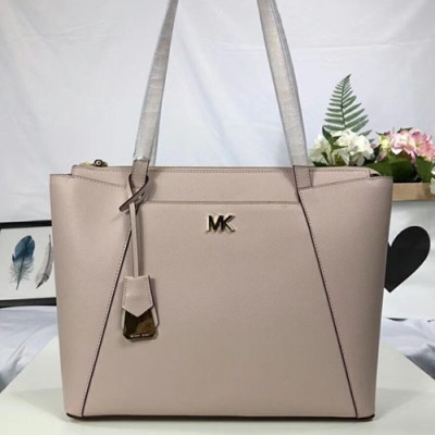 Michael Kors 2018 Leather Tote Shoulder Bag, 33CM - 마이클 코어스 2018 레더 토트 숄더백 ,MKB0090, 33CM,베이지