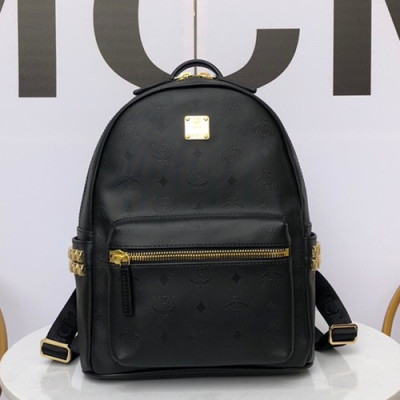 MCM Stark Leather Back Pack,17/21/26/34cm - 엠씨엠 스타크 레더 남여공용 백팩 MCMB0025, 17/21/26/34cm,블랙