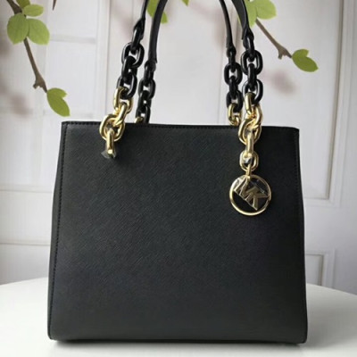 Michael Kors Leather Tote Shoulder Bag,23.5cm - 마이클 코어스 레더 토트 숄더백 MKB0119,23.5cm,블랙