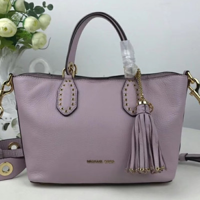 Michael Kors 2018 Brooklyn Leather Tassel Tote Shoulder Bag,28cm - 마이클 코어스 2018 부르클린 레더 태슬 토트 숄더백 MKB0143,28cm,퍼플