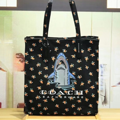 Coach Canvas Tote Shoulder Shopper Bag,34cm - 코치 캔버스 토트 숄더 쇼퍼백 25113,COAB0110,34cm,블랙