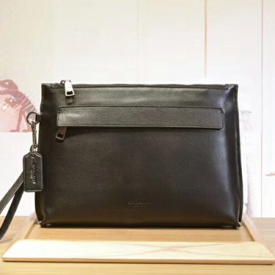 Coach Leather Clutch Bag,29cm - 코치 레더 남성용 클러치백 28614,COAB0122,29cm,블랙