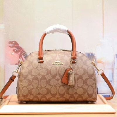 Coach Leather Tote Shoulder Bag,25cm - 코치 레더 토트 숄더백 36521,COAB0137,25cm,브라운