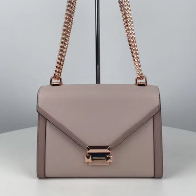 Michael Kors 2018 Leather Whitney Chain Shoulder Bag, 24CM - 마이클 코어스 2018 레더 위트니 체인 숄더백 ,MKB0227, 24CM,핑크