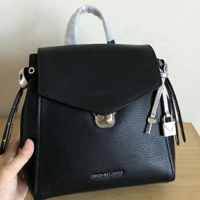 Michael Kors 2018 Leather Back Pack,26cm - 마이클 코어스 2018 레더 백팩 MKB0235,26cm,블랙