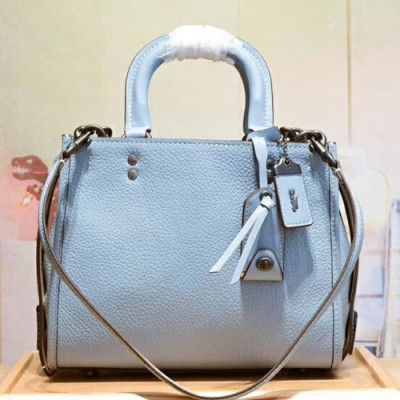 Coach Leather Tote Shoulder Bag,25cm - 코치 레더 토트 숄더백 54536,COAB0173,25cm,블루