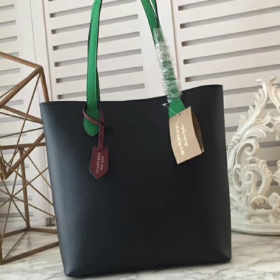 Burberry Leather Tote Shoulder Shopper Bag, 30cm -  버버리 레더 토트 숄더 쇼퍼백,BURB0036,30cm,블랙