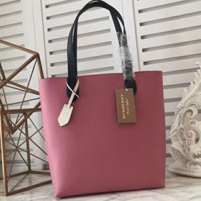 Burberry Leather Tote Shoulder Shopper Bag, 30cm -  버버리 레더 토트 숄더 쇼퍼백,BURB0039,30cm,핑크