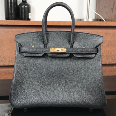 Hermes Birkin Togo Leather Tote Shoulder Bag ,25cm - 에르메스 버킨 토고 레더 여성용 토트 숄더백 HERB0045,25cm,블랙