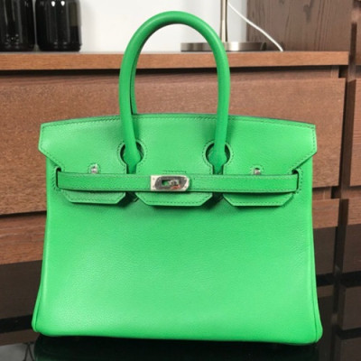 Hermes Birkin Ever Color Leather Tote Shoulder Bag ,25cm - 에르메스 버킨 에버컬러 레더 여성용 토트 숄더백 HERB0082,25cm,그린