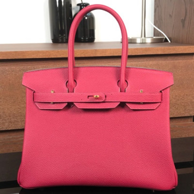 Hermes Birkin Togo Leather Tote Shoulder Bag ,30cm - 에르메스 버킨 토고 레더 여성용 토트 숄더백 HERB0111,30cm,레드