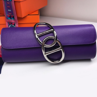 Hermes Egee Swift Leather Clutch Bag  - 에르메스 에게 스위프트 레더 여성용 클러치백 HERB0155,퍼플