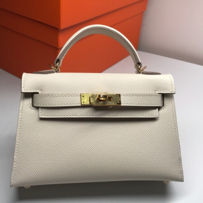 Hermes Mini Kelly 2 Leather Tote Shoulder Bag , - 에르메스 미니 켈리 2 레더 여성용 토트 숄더백 HERB0214,베이지