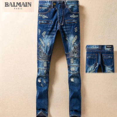 Balmain 2018 Mens Denim Pants - 발망 남성 신상 데님 팬츠 Bam0071x.Size(29 - 38)블루