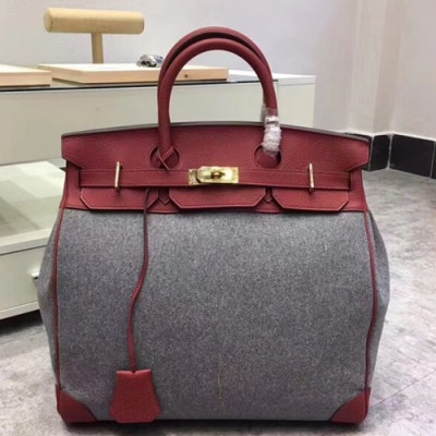 Hermes Birkin Melton&Togo Leather Tote Shoulder Bag ,40cm - 에르메스 버킨 멜텐&토고 레더 여성용 토트 숄더백 HERB0493,40cm,와인