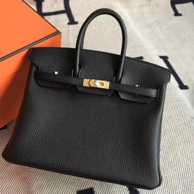 Hermes Birkin Togo Leather Tote Shoulder Bag ,25cm - 에르메스 버킨 토고 레더 여성용 토트 숄더백 HERB0526,25cm,블랙(금장)