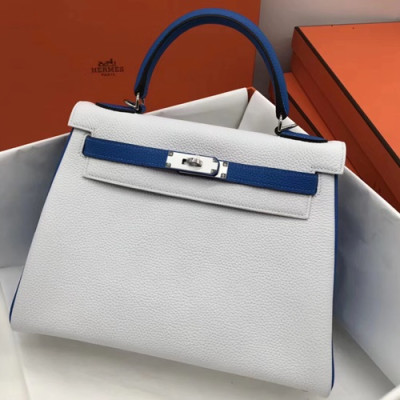 Hermes Kelly Togo Leather Tote Shoulder Bag ,28cm - 에르메스 켈리 토고 레더 여성용 토트 숄더백 HERB0545,28cm,화이트