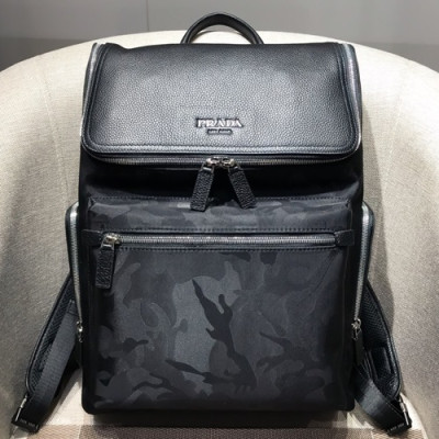 Prada 2019 Leather&Nylon Back Pack,40CM - 프라다 2019 레더&나일론 남성용 백팩 ,PRAB0013,40cm,블랙