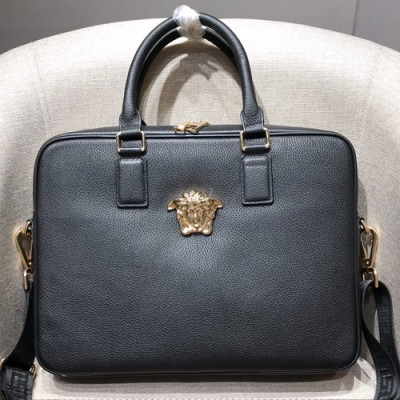 Versace 2018 Leather Mens Business ,40CM - 베르사체 2018 레더 남성용 서류가방 ,VERB0013,40CM,블랙