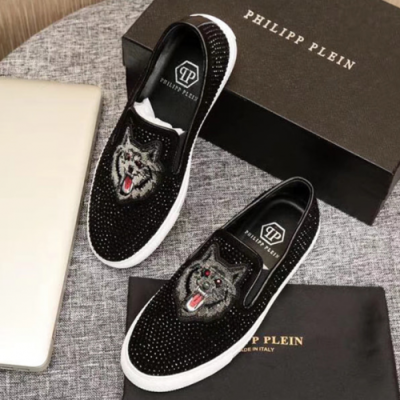 Philipp plein 2018 Mens Ninja Slip-on Black - 필립플레인 닌자 슬립온 블랙 Phi0018x.Size(240 - 285)