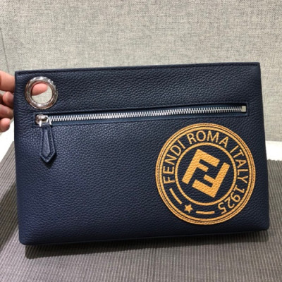 Fendi Leather Clutch Bag ,26CM - 펜디 레더 남여공용 클러치백  FENB0060,26CM,다크네이비