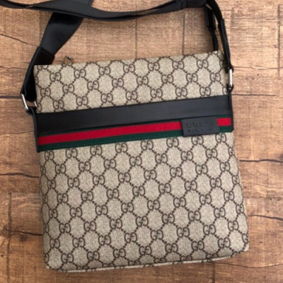 Gucci 2018 Leather Shoulder Bag ,25CM - 구찌 2018 레더 남성용 숄더백 GUB0206 ,25cm,베이지